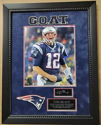 Tom Brady Scream New England Patriots 8x10 Framed Photo Engraved Autograph • $75