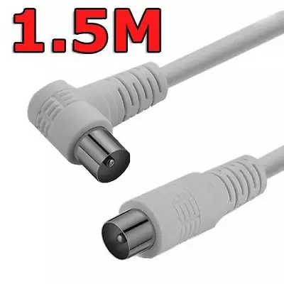 $4.89 • Buy 1.5M Right Angle TV Antenna Aerial Coax Cable PAL Male To Male Flylead Fly Lead