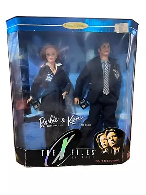 NRFB Vintage 1998 Barbie & Ken The X Files Gift Set #19630 Mattel Scully Mulder • $39.99