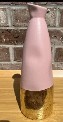 Pink Vase Gold Vase Pier 1 10” With Gold Colored Bottom • $15