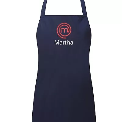 Embroidered  Masterchef Apron Personalised - Pinefore Bib Chef Kitchen Gift • £12.99