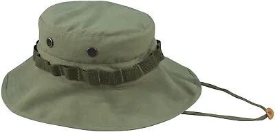 Olive Drab Vintage Vietnam Military Rip-Stop Boonie Hat • $18.99