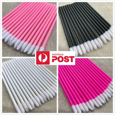 $5.99 • Buy 50/100/200/500 Lip Brushes Disposable Lip Wands Lipstick Applicator Cotton Tip