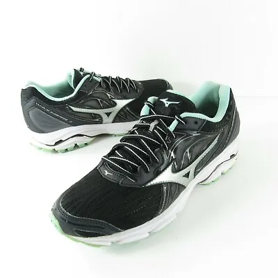 Mizuno Womens Wave Inspire 14 Athletic Running Shoes Black Mint Green Size 7.5 • $29.99