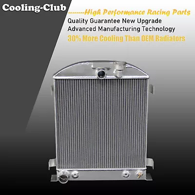 Fit 1932 Ford Model T Chopped FORD ENGINE ONLY 3 Row Aluminum Radiator  • $139.90