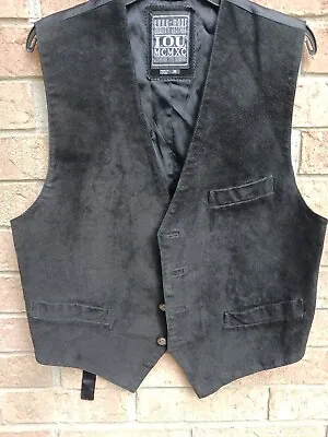 EURO-MODE I.O.U. 100% Genuine Leather Vest Size M Missing One Botton  • $18.30