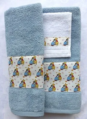 £19.95 • Buy Winnie The Pooh Bear, Eeyore Donkey - Handmade Bath & Hand Towel & Flannel. Baby