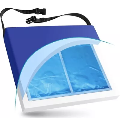 NYOrtho Wheelchair Gel Cushion - Pressure Relief Cooling Non-Slip Cover • $20