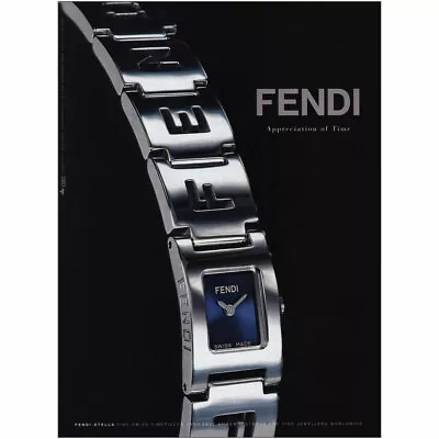1998 Fendi Watch: Appreciation Of Time Vintage Print Ad • $7.50