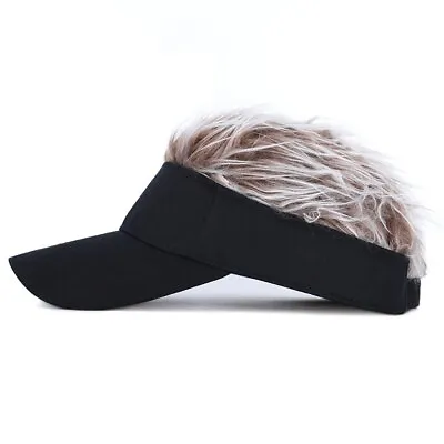 Wig Hats Golf Baseball Cap With Fake Hair Cap Sun Visor Whimsy Fun Toupee Hats • $9.90