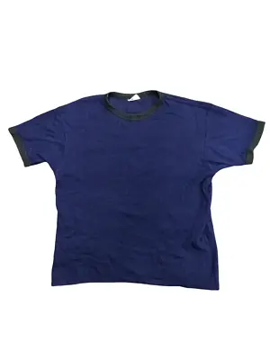 Genuine Dutch Army Navy Blue Cotton T-Shirt Military PT Exercise Thermal Top T19 • £7.95