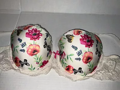 Victoria’s Secret Dream Angels Lined Demi Bra 36d Butterfly And  Floral & Lace • $8