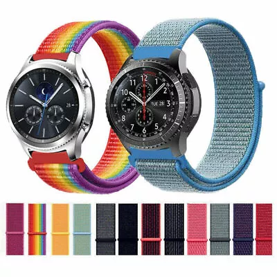 For Samsung Galaxy Watch Gear S3 Hook & Loop Woven Nylon Watch Band Strap 22mm • $16.99