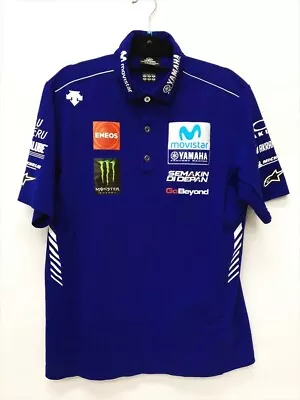 Yamaha Racing 2018 Auth Polo Men's Blue - Polo Shirt  B18-GP110-E0-1L • £104.99