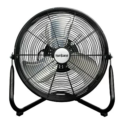 Hurricane Pro Series 16  High Velocity Heavy Duty Metal Orbital Floor Fan Black • $83.85