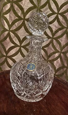 Small Vintage Round Georgian Lead Crystal Decanter Stunning Cut Glass Heavy • £29.99