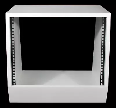 £92.50 • Buy White 8u Angled 19  Inch Wooden Rack Unit/case/cabinet For Studio/DJ/recording
