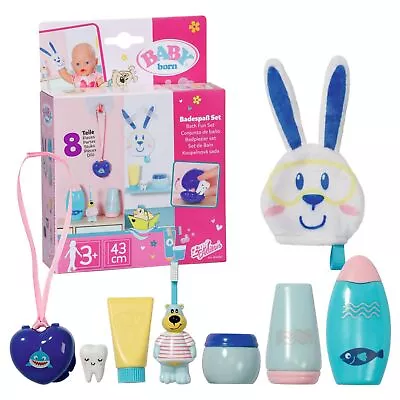 Baby Born Bath Fun Set 834282 - 8 Accessories For Dolls Up To 43cm - Includes To • £16.63