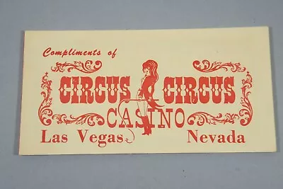 Vintage Circus Circus Casino Las Vegas Unused Coupon Book 60's Approx 18 Coupons • $9.95