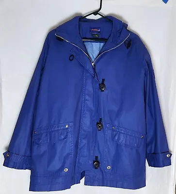 Lauren Ralph Lauren Womens Medium Hooded Rain Coat Sailing Jacket Marine Supply  • $22.49