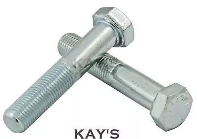 3/8unc Bolts High Tensile Hexagon Head Part Threaded Imperial Screws Zinc Plated • £10.99