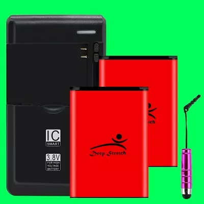 High Grade 2x 3980mAh Extended Slim Battery Charger Stylus F LG Motion 4G MS770 • $62.88