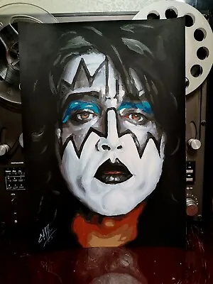 Acrylic Poster Portrait Of Ace Frehley (Kiss) Handmade • £70.65