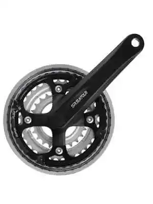 SUNTOUR XCE 170mm 8-SPEED 28/38/48T BLACK MTB CRANK SET W/ CHAINGUARD (NEW) • $59.99