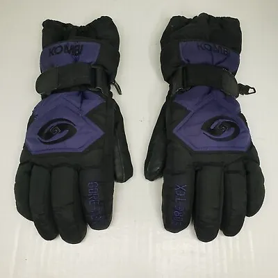 Kombi Gore-Tex Winter Gloves Adult XS Thinsulate Leather Palms Black Purple Ski • $23.91