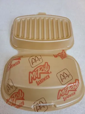 $25 • Buy 1990 Vintage McDonald's McRib Styrofoam Clamshell Container Packaging