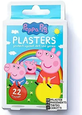 Peppa Pig Plasters X22 Strips 4 Sizes Latex Free Hypoallergenic Wash Proof Brea • £3.44