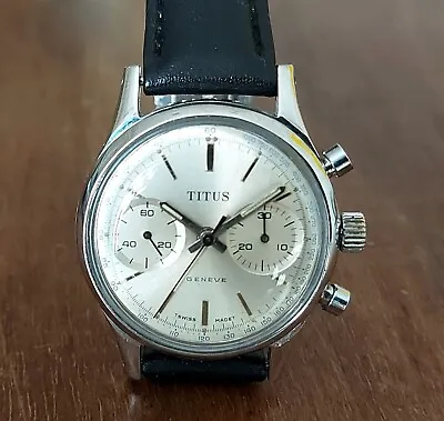 £1090 • Buy TITUS Geneve Vintage 1960s Chronograph Watch Landeron 248 Pre Carrera