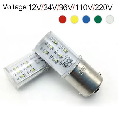 B15 LED Bayonet Warn Light Bulb Lamp 5W 12/24/36/110V/220V Single/Double Contact • $10.64