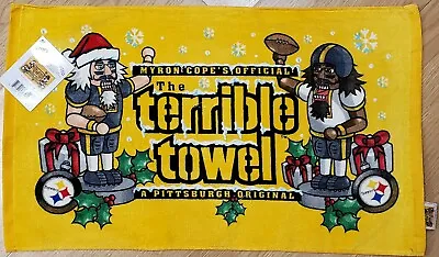 Myron Cope's Pittsburgh Steelers Christmas Holiday Terrible Towel Brand New  • $16