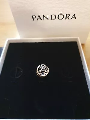 £15 • Buy Pandora Open Hearts Round Charm Silver Genuine