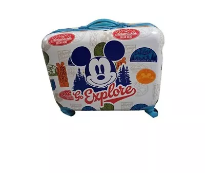 Disney Store Mickey Mouse Go Explore Rolling Luggage RARE Suitcase • £20