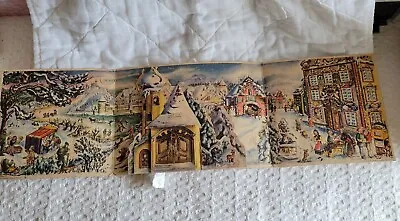 Vtg Childs Christmas Advent Calendar Western Germany Order Nr 80  Snowy Scene  • $16