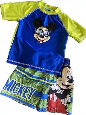 Boys Disney Mickey Mouse Swim Suit Size 3T Blue • $7