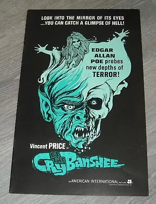 CRY Of The BANSHEE 1970 PROMO MOVIE PRESSBOOK VINCENT PRICE EDGAR ALLAN POE • $13.09