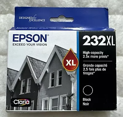 Epson 232XL Black Ink Cartridge T232XL120 Exp 202 Genuine OEM Sealed Retail Box • $29.98