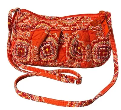 Vera Bradley PAPRIKA Maggie Handbag Hobo Shoulder Purse EUC 2009 • $9.99