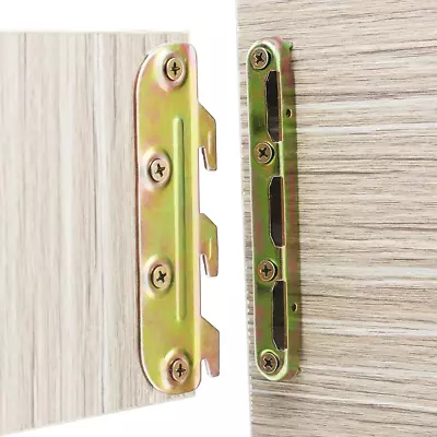 4 Set Bed Rail Brackets-Bed Frame Hardware For Wood Bed Frame Headboards Footboa • $23.41