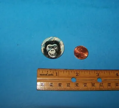 Vintage Funny Button  ( Mini )   Mirror Monkey   • $3.25