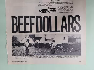 £9.53 • Buy 8x11 Original 1967 Feed Ad Photo Endorsed By Ray Paulson Of Everly Iowa