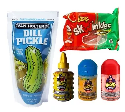 $16.95 • Buy Dill Chamoy Pickle Kit:dill Pickle, Salsaghetti, Chamoy, Chilli & Mango Powder