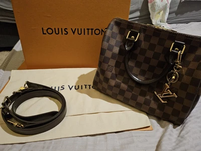 $2200 • Buy 100% AUTHENTIC Louis Vuitton Speedy Bandouliere 25 Damier Ebene