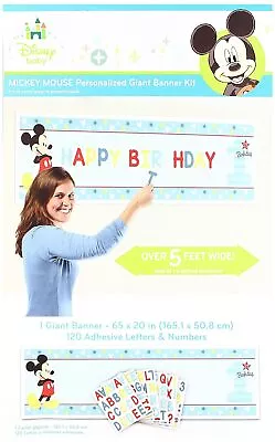 Mickey Mouse Fun To Be One Disney Kids 1st Birthday Party Decoration Banner Kit • $20.57