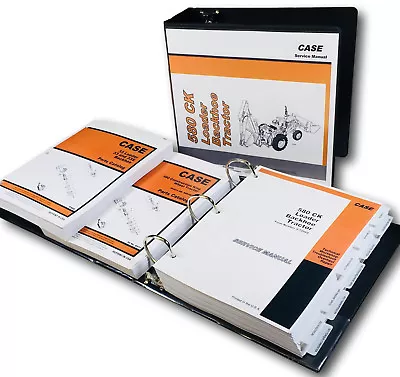 $121.97 • Buy Case 580Ck Tractor Loader Backhoe Service Parts Manual Shop Book Set 1340Pgs!!