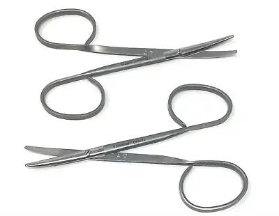 $38.79 • Buy V. Mueller OP5712 Strabismus Scissors Ribbon Handle 4-1/4  Curved  - LOT Of 2