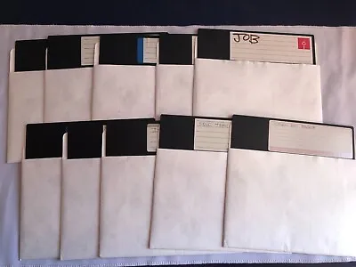Vintage 1980s 8  Used Floppy Diskettes Lot-10 Computer Storage Decor Retro Geek • $40.95